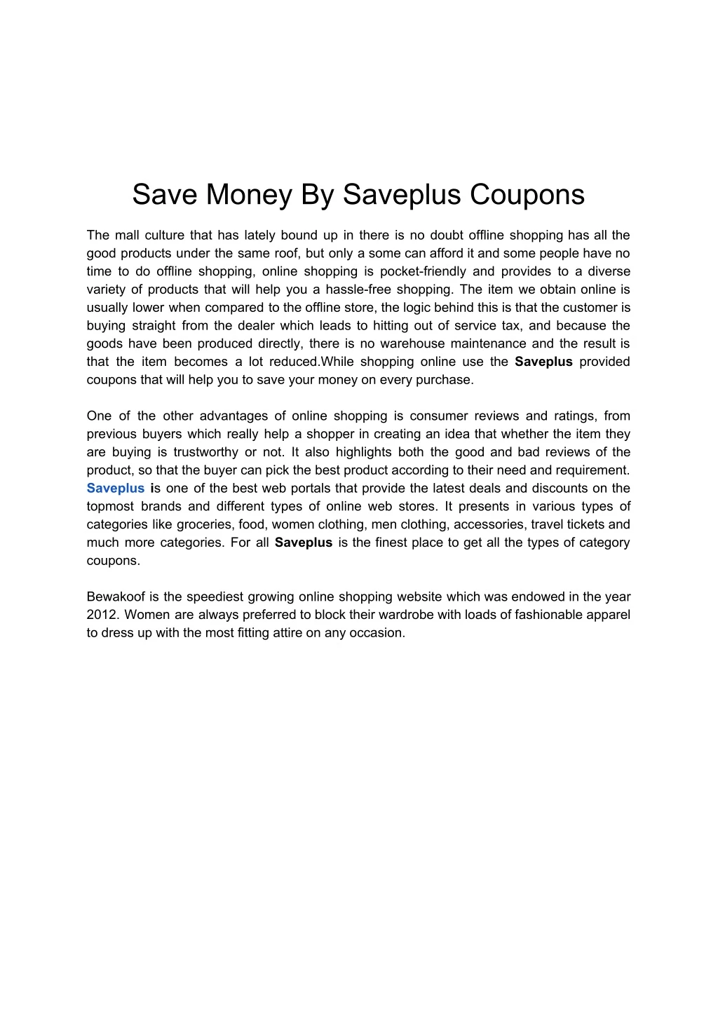 save money by saveplus coupons