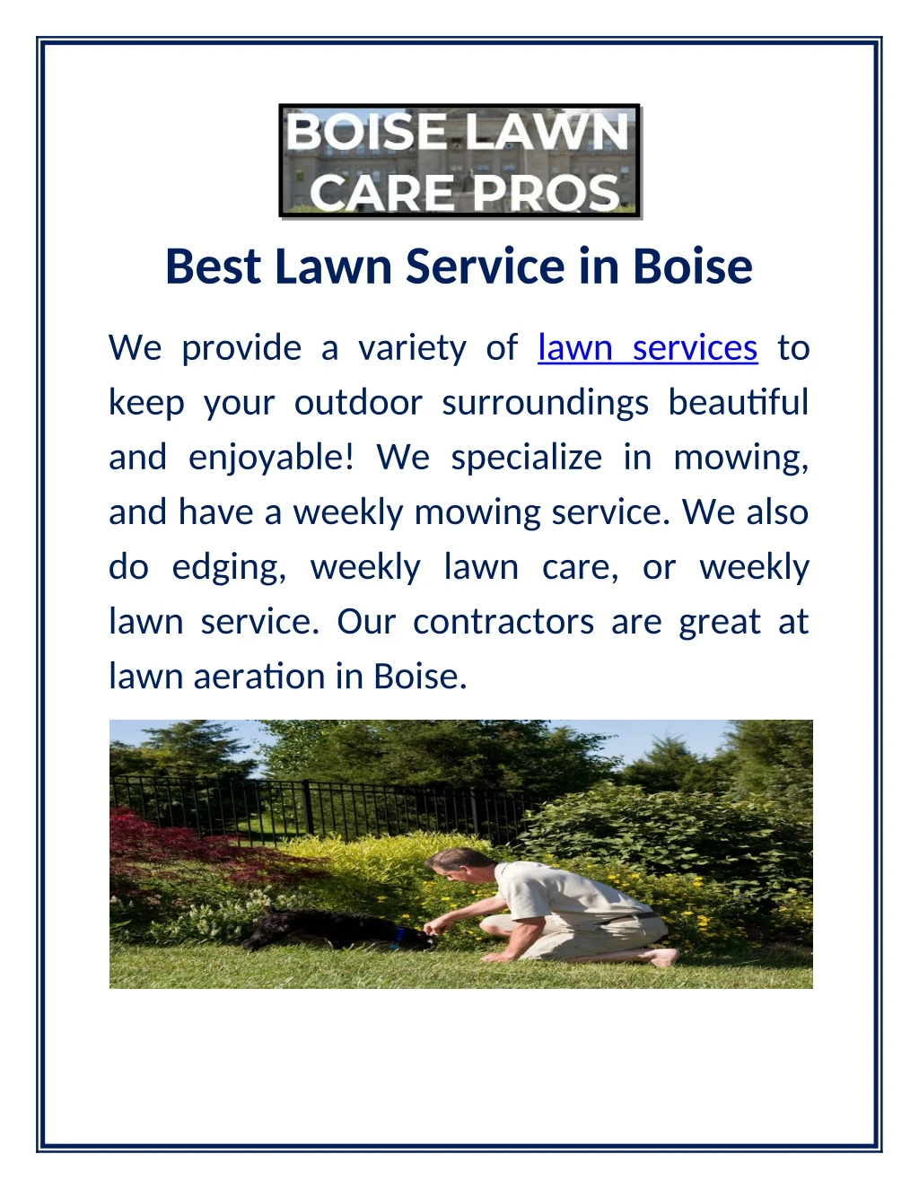 best lawn service in boise