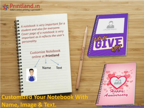 Get personalized Notebooks online with your Name & Text.
