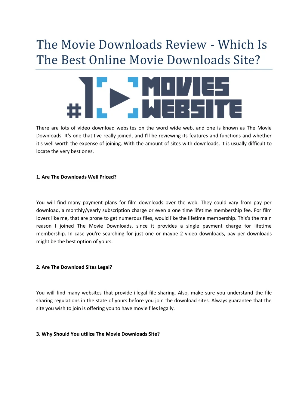 the movie downloads review which is the best