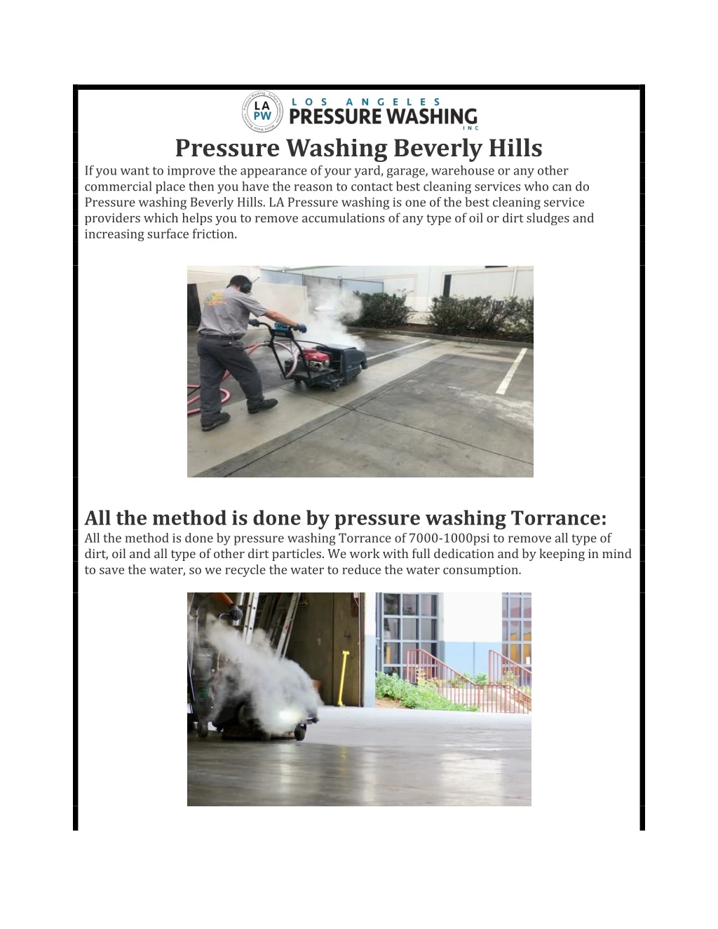 pressure washing beverly hills if you want