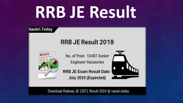 RRB JE Result 2019 CBT 1 Ecpected Cut off Marks Zone Wise, Merit List
