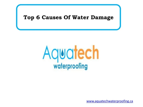 Top 6 Causes Of Water Damage