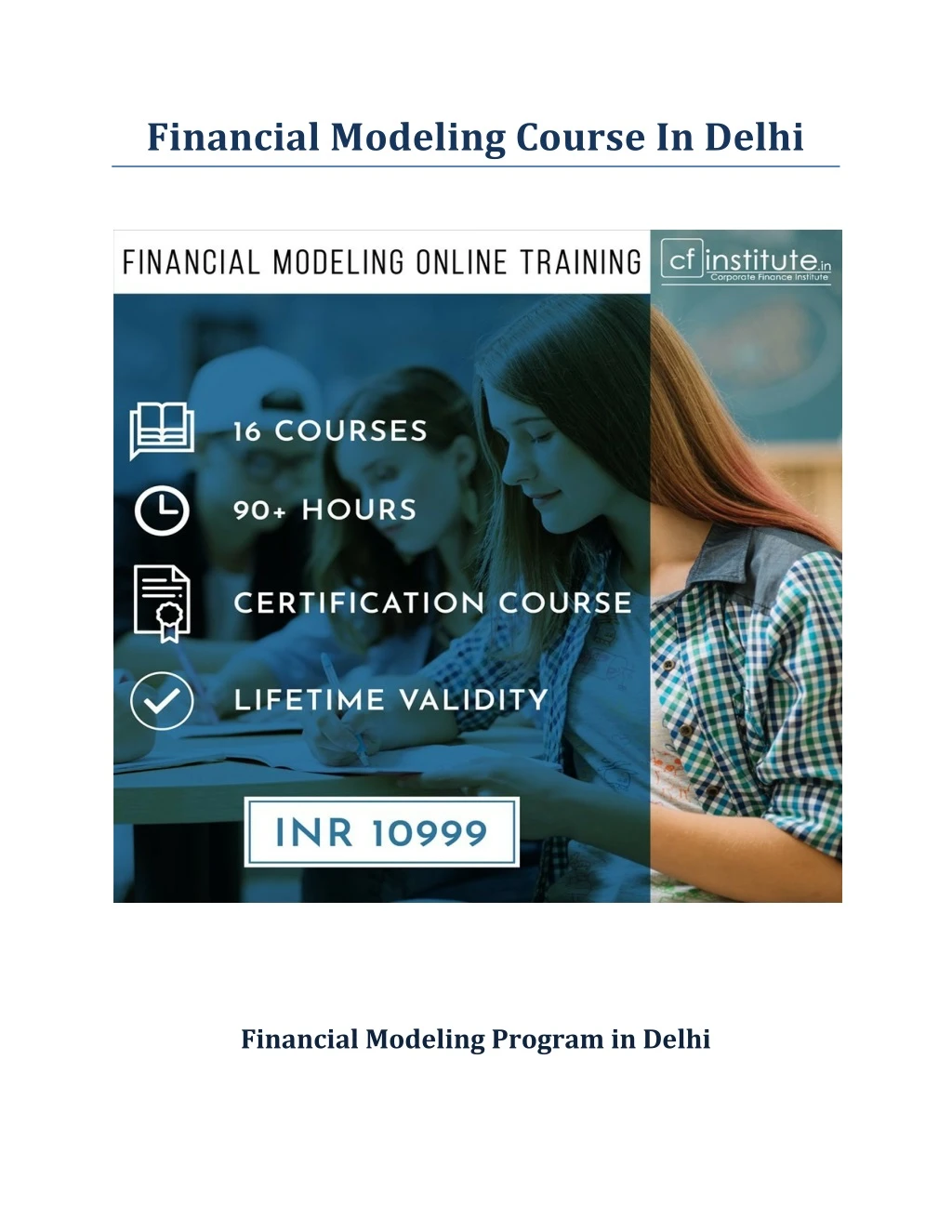 financial modeling course in delhi