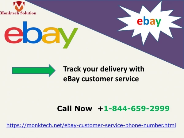 Track your delivery with eBay customer service 1-844-659-2999