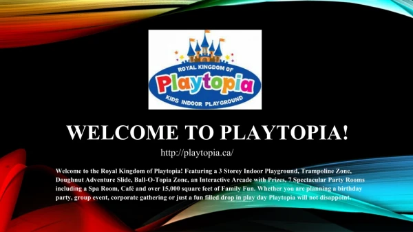 Kids indoor playground and Birthday Party Events
