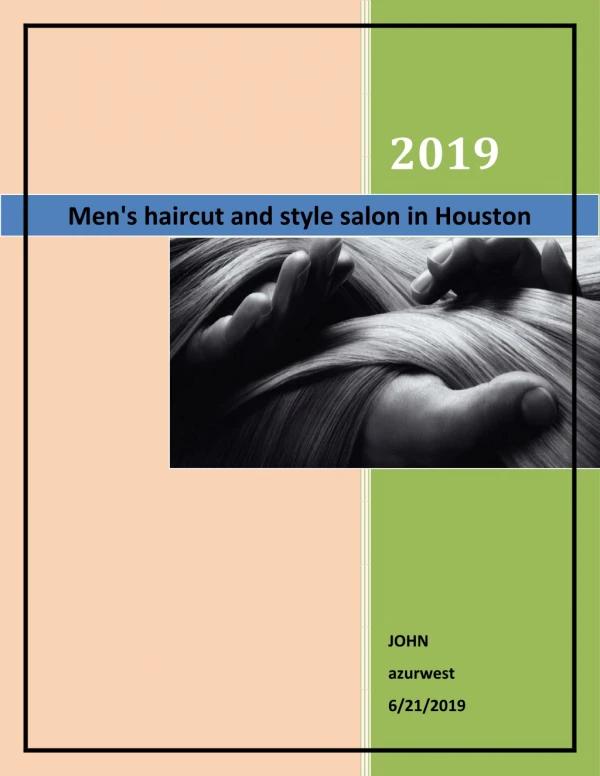 men's haircut and style salon houston