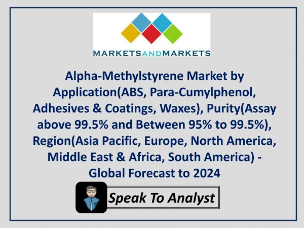 Alpha-Methylstyrene Market by Application - Global Forecast to 2024