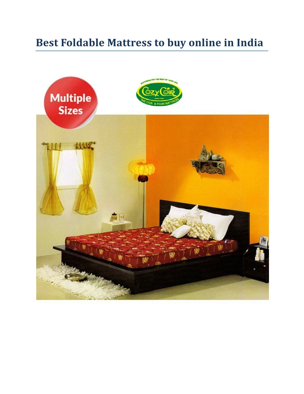 best foldable mattress to buy online in india