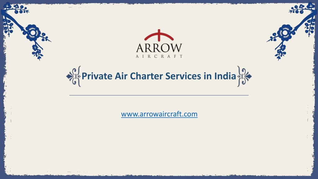 private air charter services in india