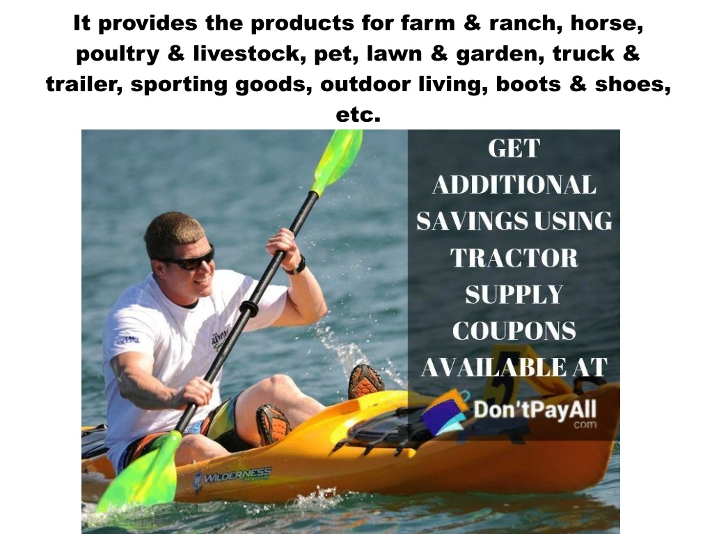 it provides the products for farm ranch horse