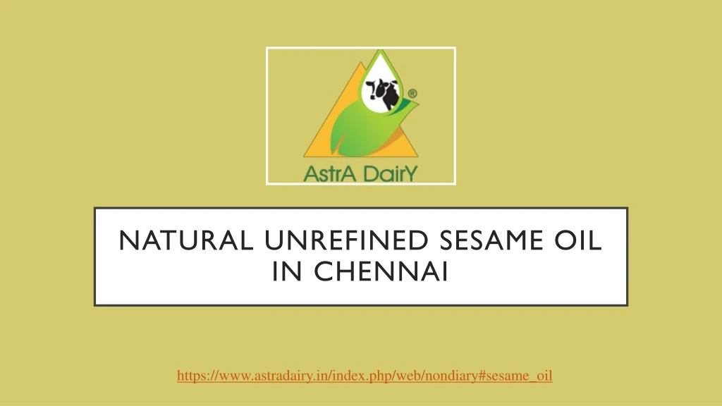 natural unrefined sesame oil in chennai