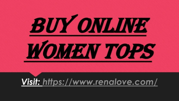 Buy online women tops