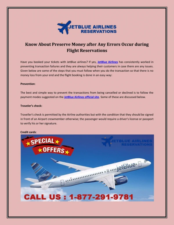 Know About Preserve Money after Any Errors Occur during Flight Reservations