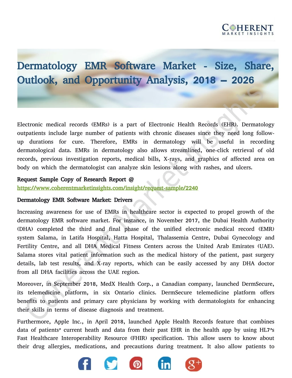 dermatology emr software market size share