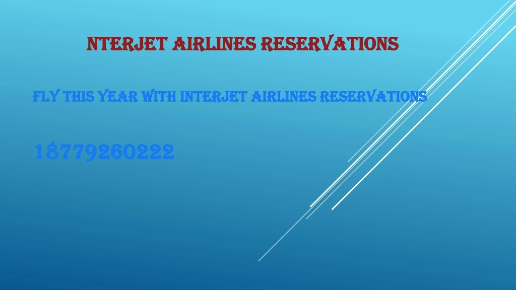 nterjet airlines reservations