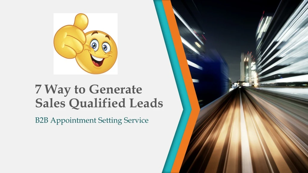 7 way to generate sales qualified leads