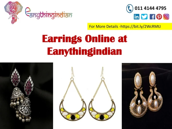 Earring Online-Buy Earring online at Eanythingindian