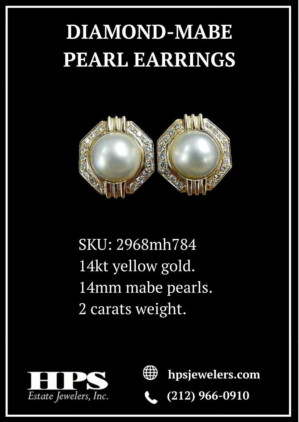 diamond mabe pearl earrings