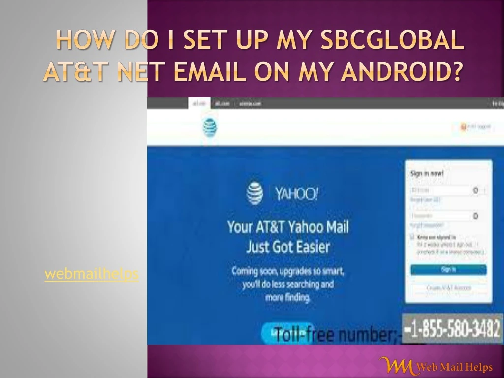 how do i set up my sbcglobal at t net email on my android