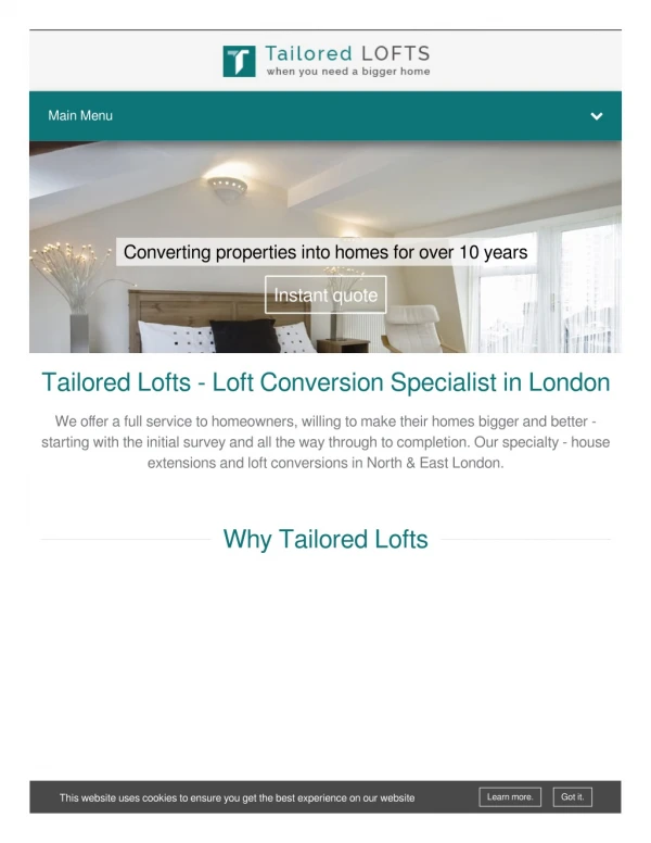 Loft Conversion Specialists London - Tailored Lofts