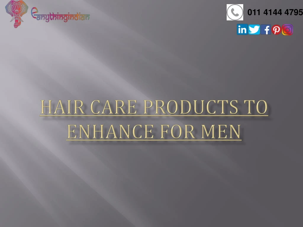 hair care products to enhance for men