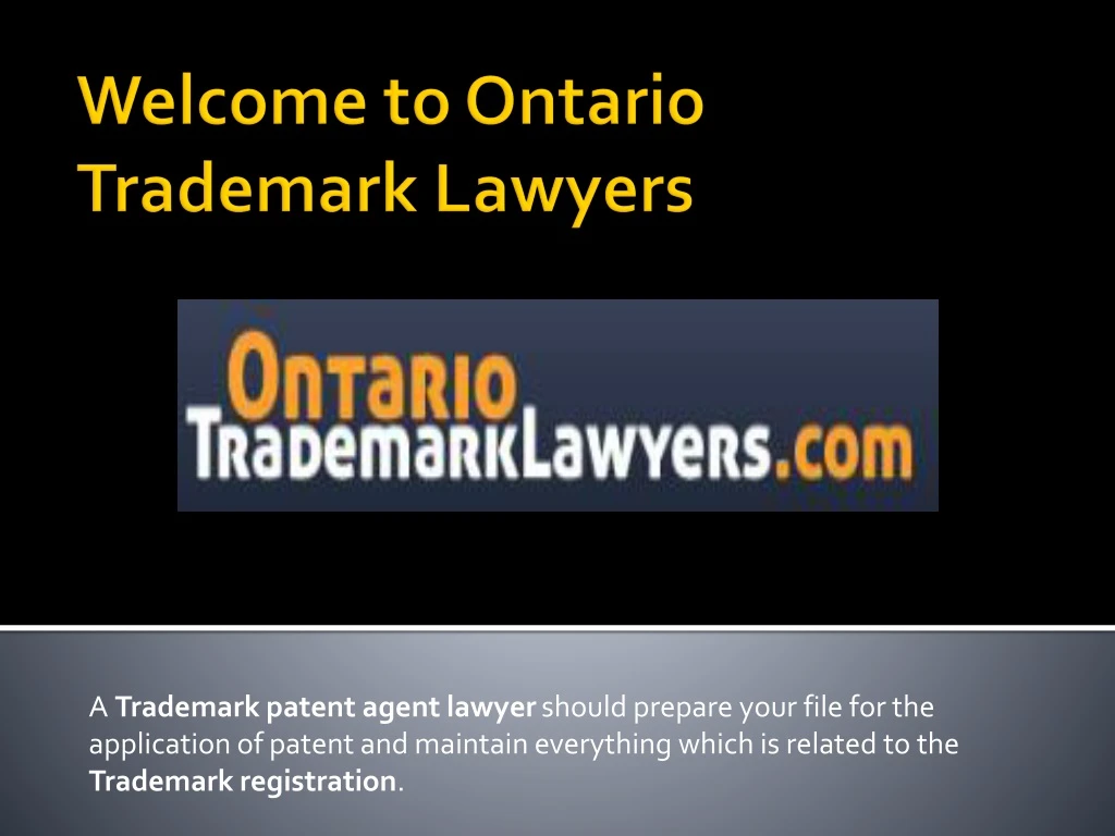 welcome to ontario trademark lawyers