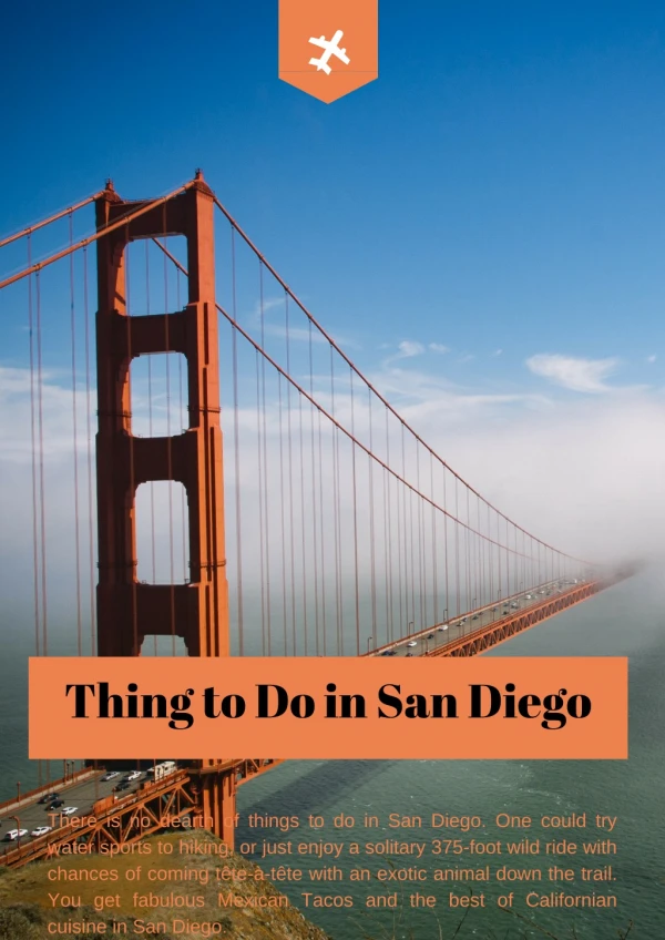 Places to visit and things to do in San Diego