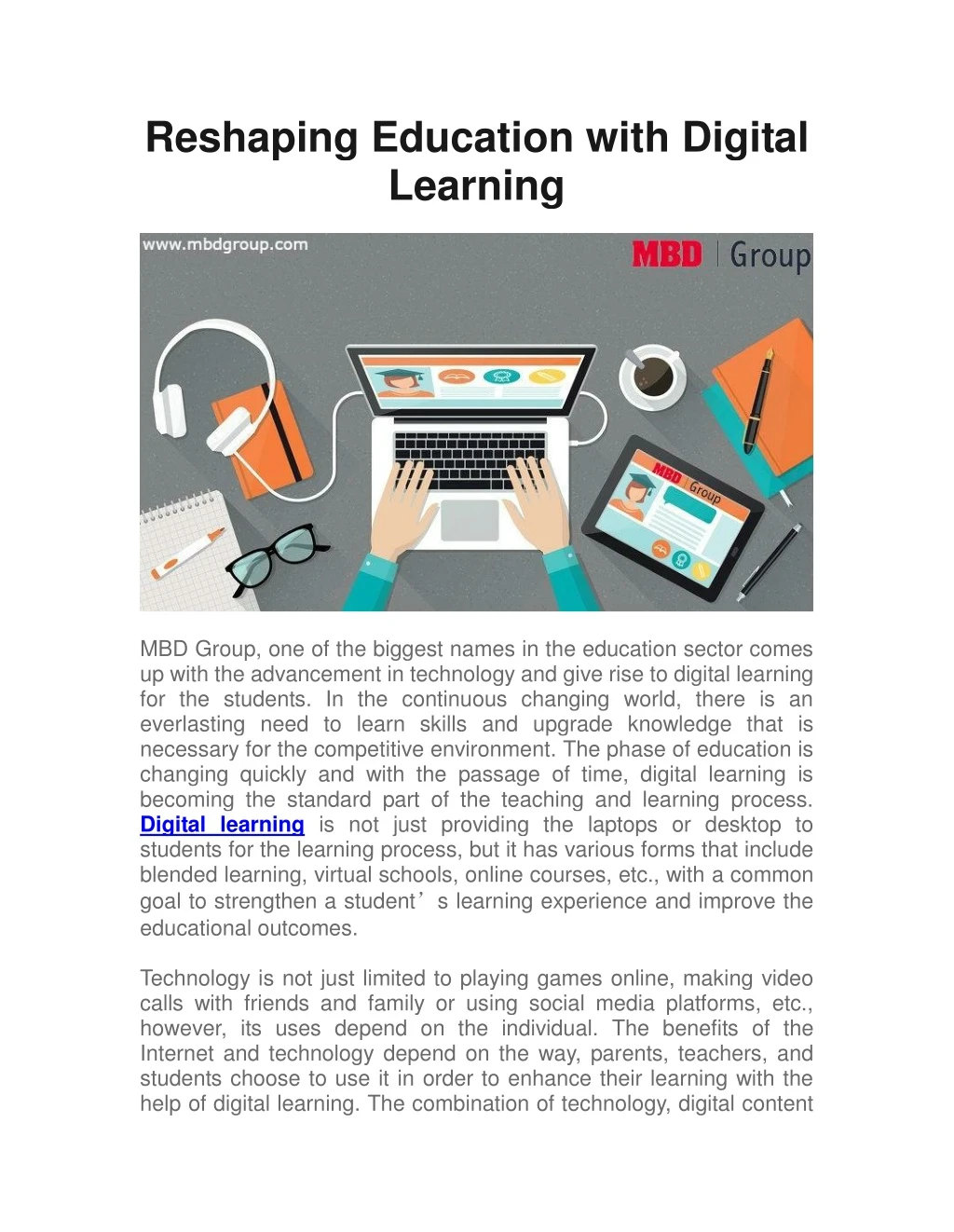 reshaping education with digital learning