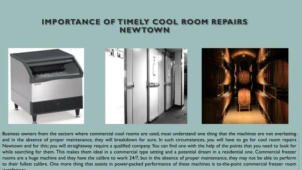 importance of timely cool room repairs newtown