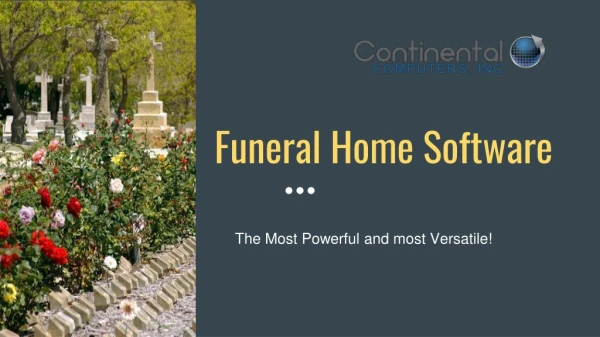 Funeral home software - Most powerful