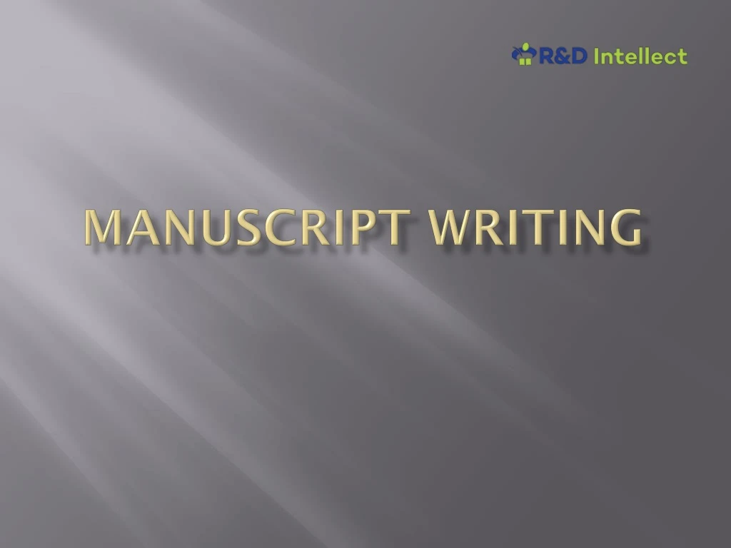 manuscript writing