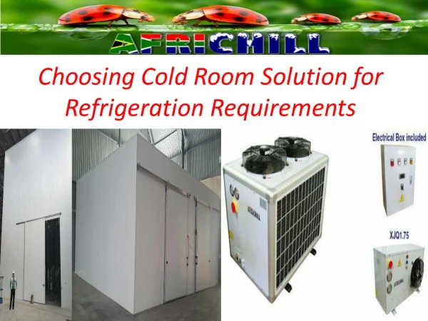Choosing Cold Room Solution for Refrigeration Requirements