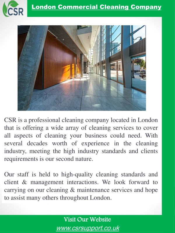 London Commercial Cleaning Company