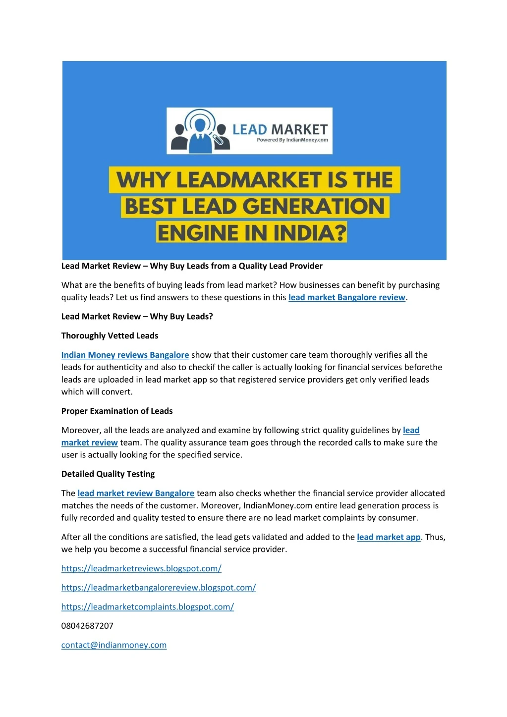 lead market review why buy leads from a quality