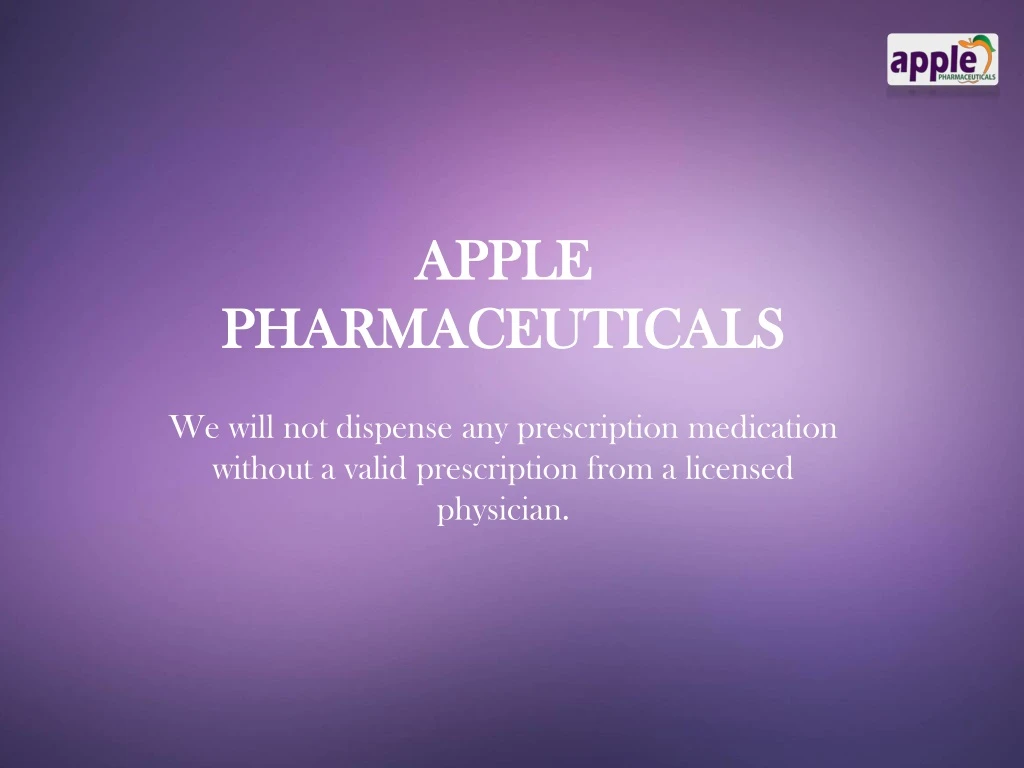 apple pharmaceuticals