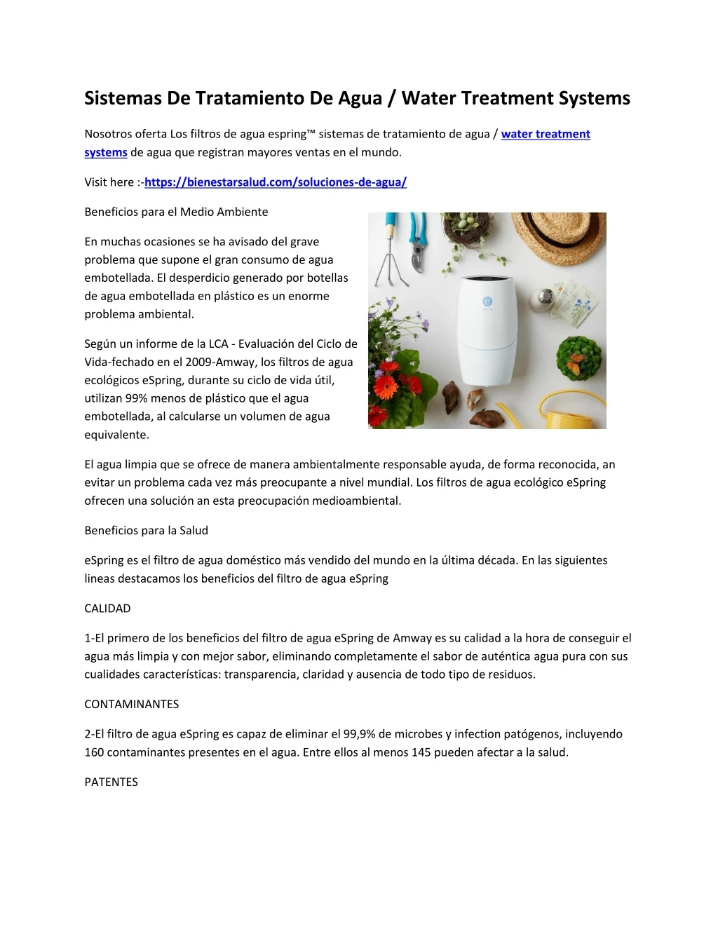 sistemas de tratamiento de agua water treatment