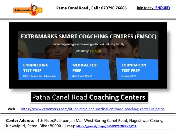IIT-JEE/NEET/Foundation E-Learning Centers In Patna Canel Road