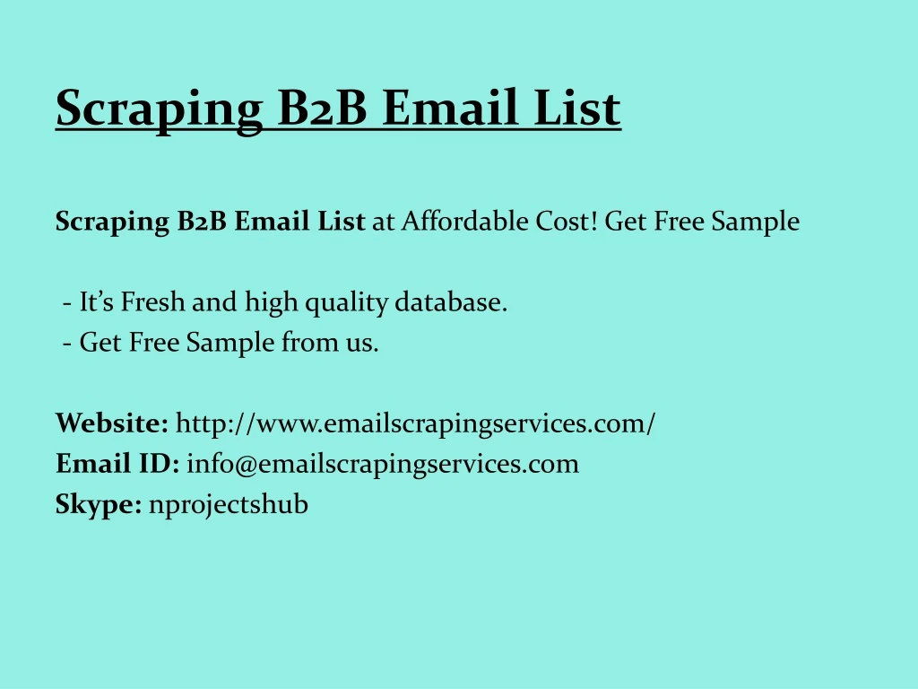 scraping b2b email list