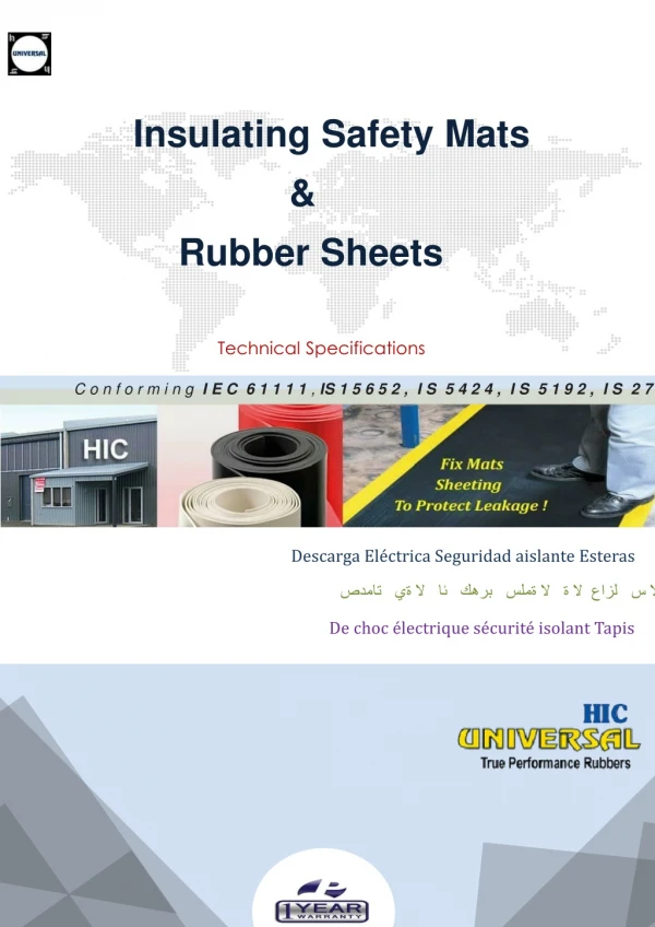 Electrical Safety Insulating Mat Gasket Rubber Sheets