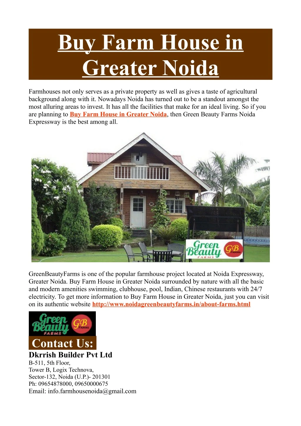 buy farm house in greater noida