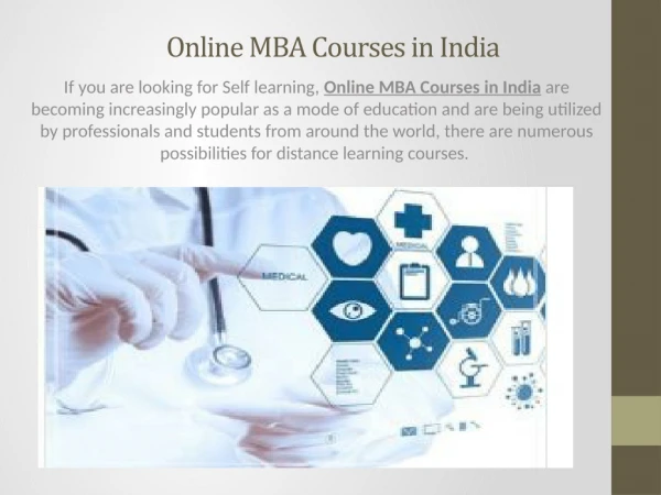 Online MBA Course in India