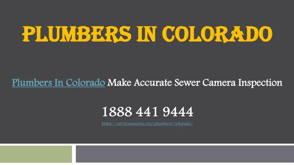 plumbers in colorado