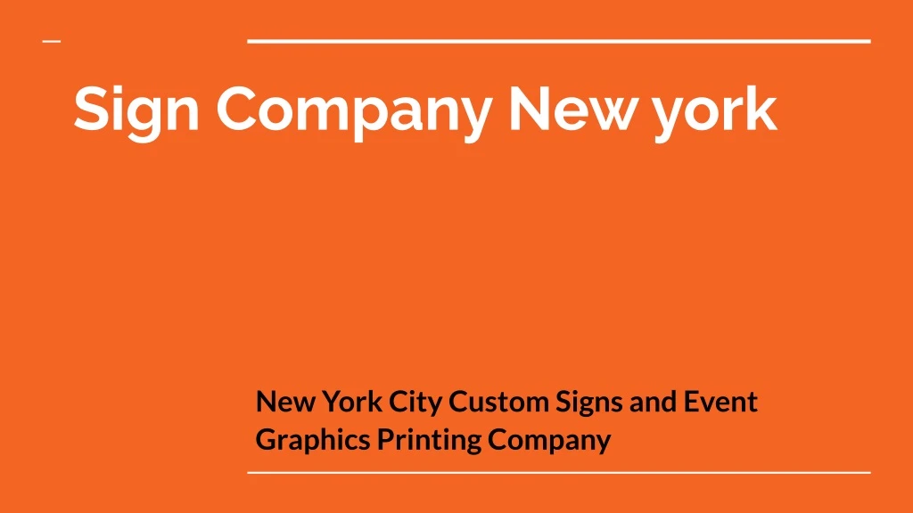 sign company new york