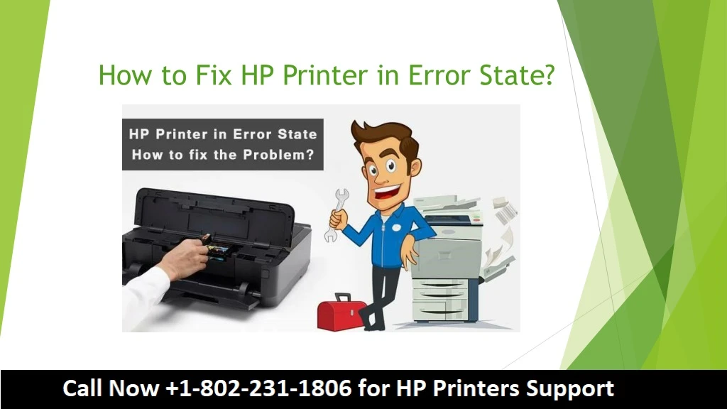 how to fix hp printer in error state