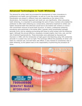 Advanced Technologies in Tooth Whitening - slide 1