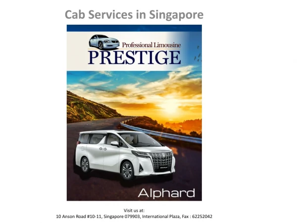 Cab Services, Private Car in Singapore - Prestige Transport