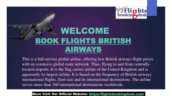 Call Flights Booking Desk and Book Flights British Airways