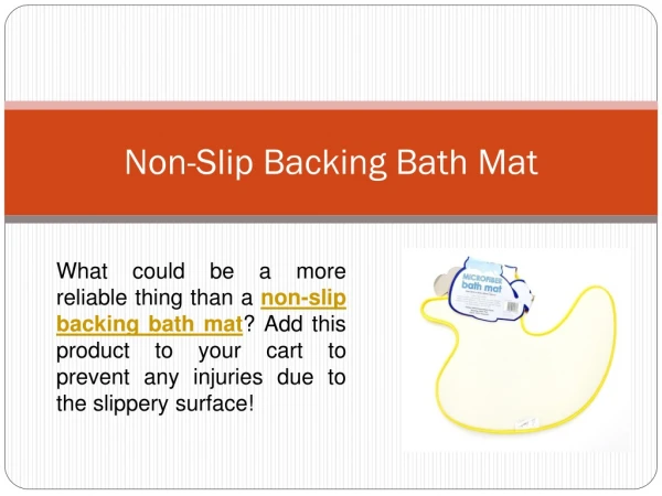 Non-Slip Backing Bath Mat