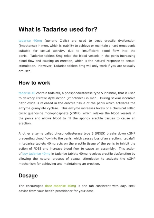 Tadarise 40mg